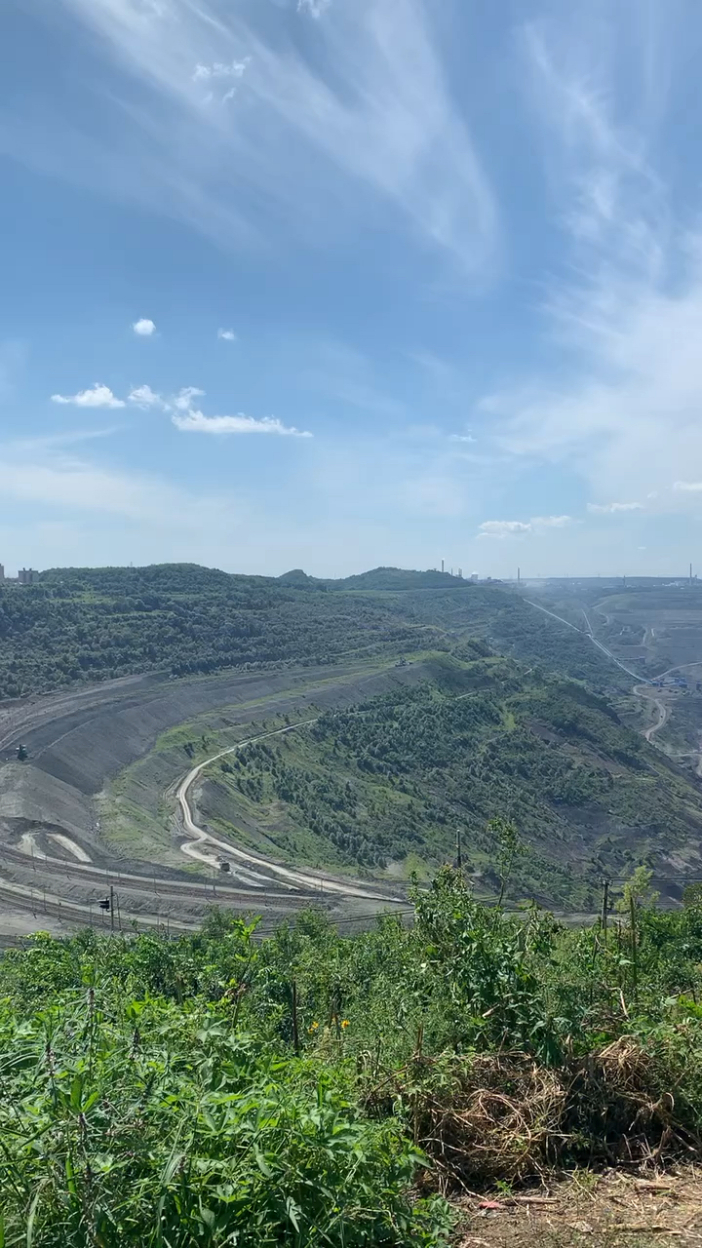 抚顺露天矿观景台!